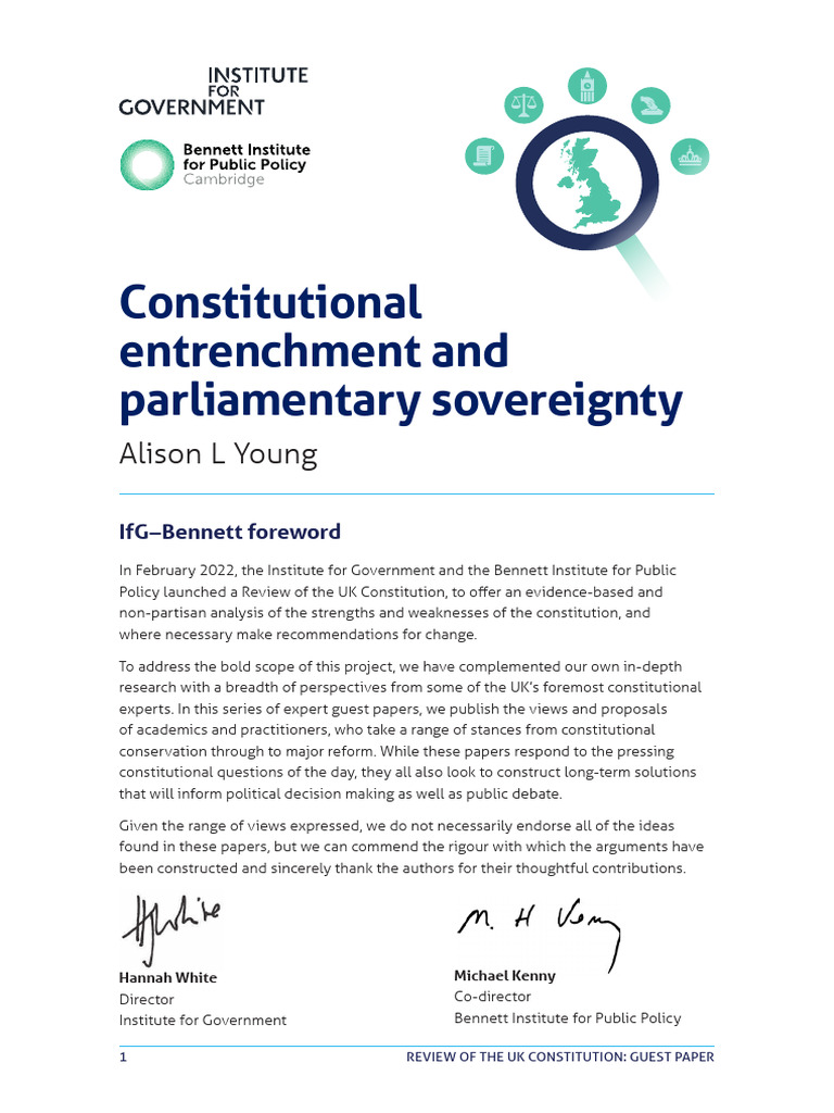 Constitutional-Entrenchment Uk Ps | PDF | Brexit | Treaty