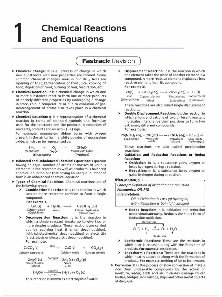 CH-1 Quick Revision | PDF