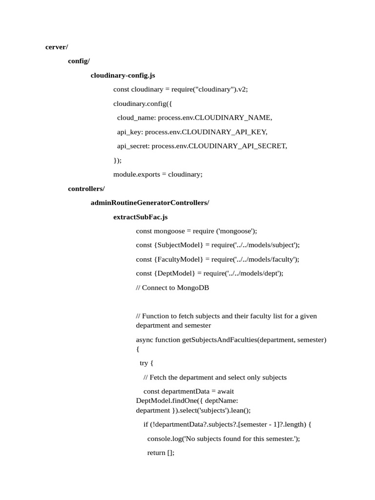 Backend Code for Routine Management | PDF | Computing | Computer ...