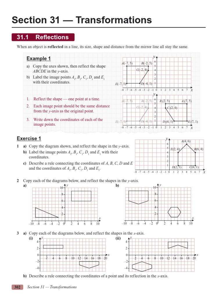 Transformations: Reflections and Rotations | PDF | Shape | Cartesian ...