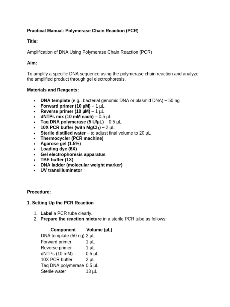 PCR and Gel Electrophoresis Guide | PDF | Agarose Gel Electrophoresis ...