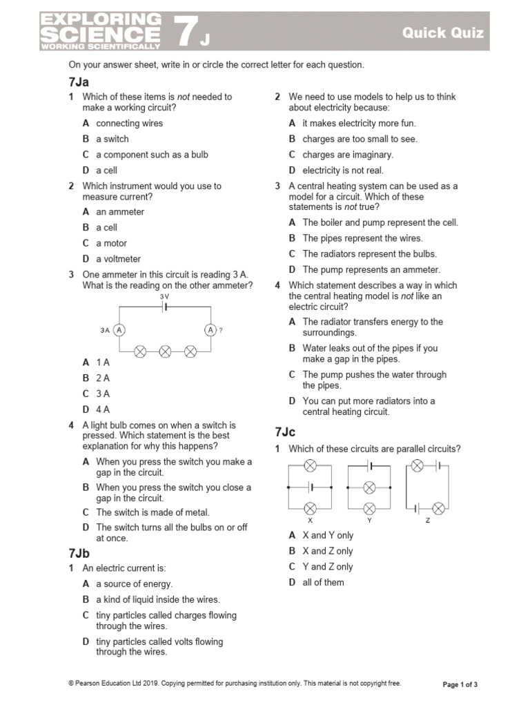 7J | PDF | Series And Parallel Circuits | Electricity