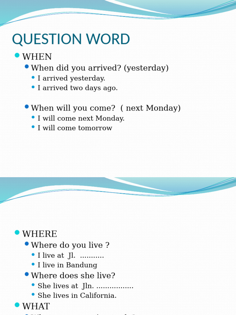 Question Word | PDF