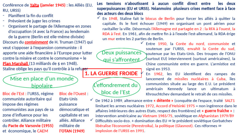La Guerre Froide : Conflits et Alliances | PDF | Guerre froide | Communisme