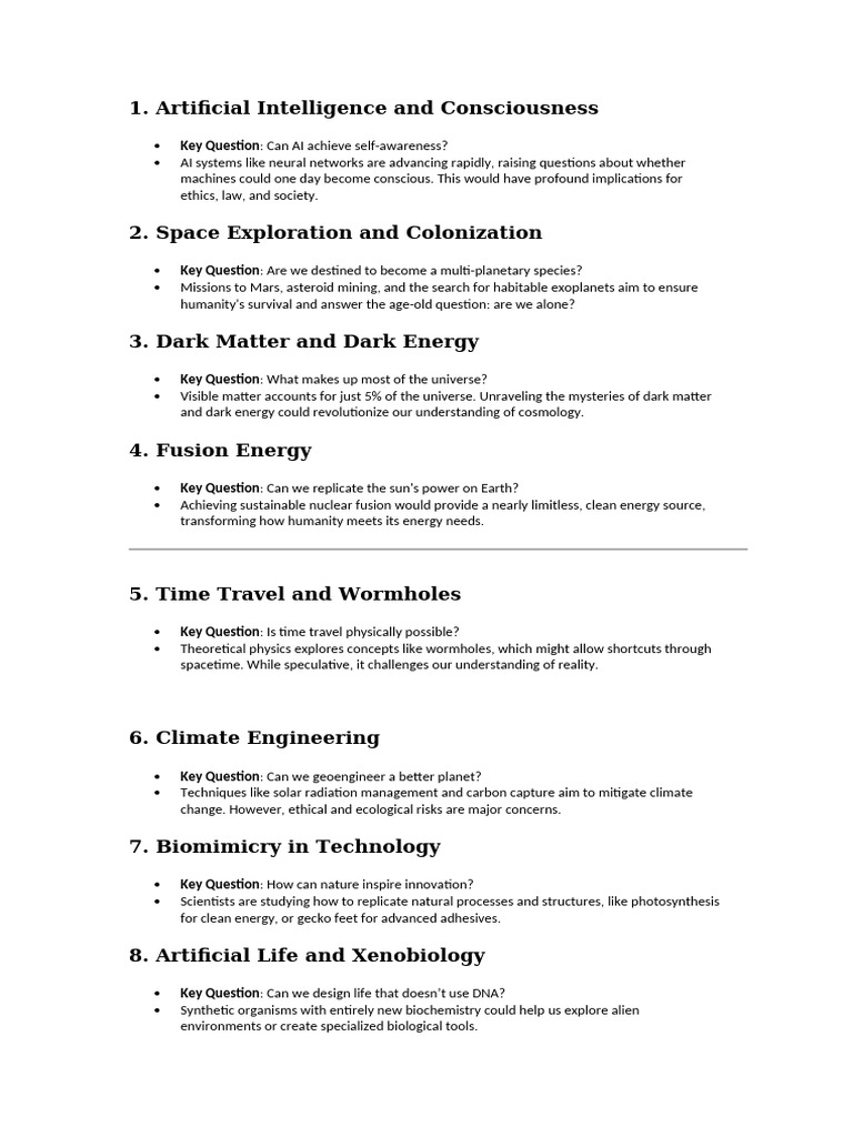 Topics Possibilities in Our World Science World | PDF | Astrobiology ...