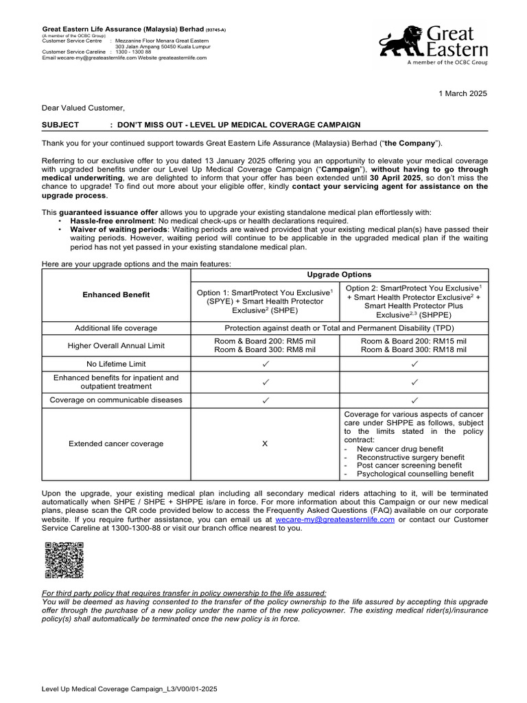 Upgrade Your Medical Coverage Now | PDF | Life Insurance | Insurance