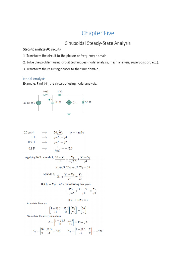 AC Circuit Analysis Techniques | PDF
