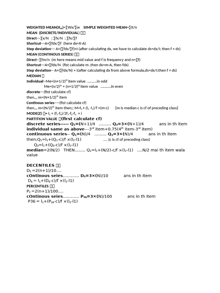 Calculating Mean, Median, and Mode | PDF