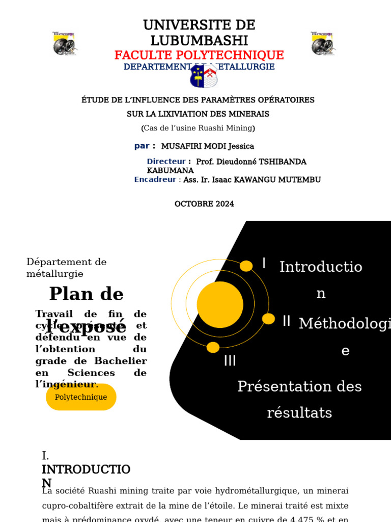 Influence des paramètres sur la lixiviation | PDF | Cuivre | Cobalt