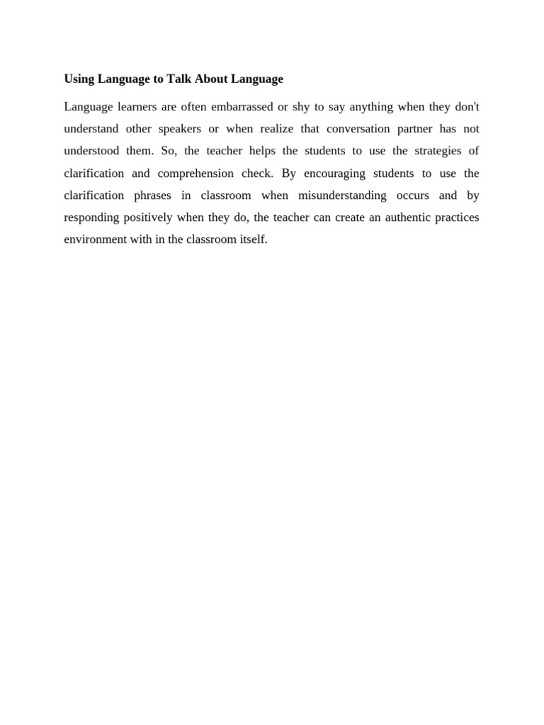 Strategies for Clarifying Language Understanding | PDF