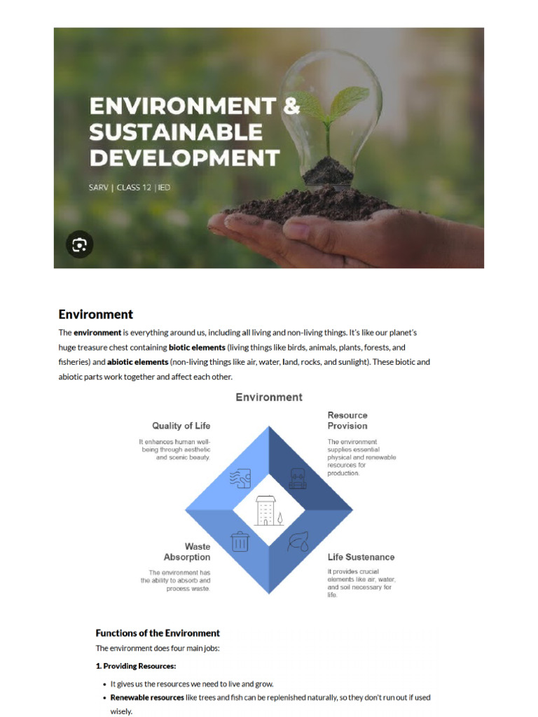 Sustainable Development | PDF