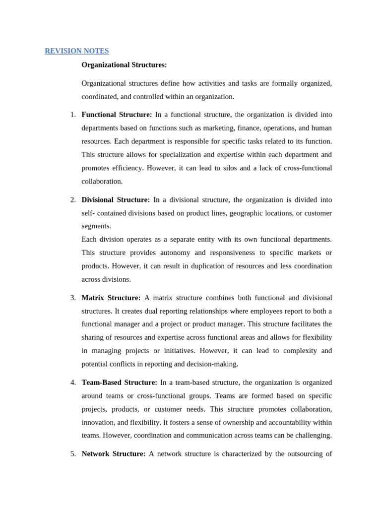 Types of Organizational Structures Explained | PDF | Corporate Social ...
