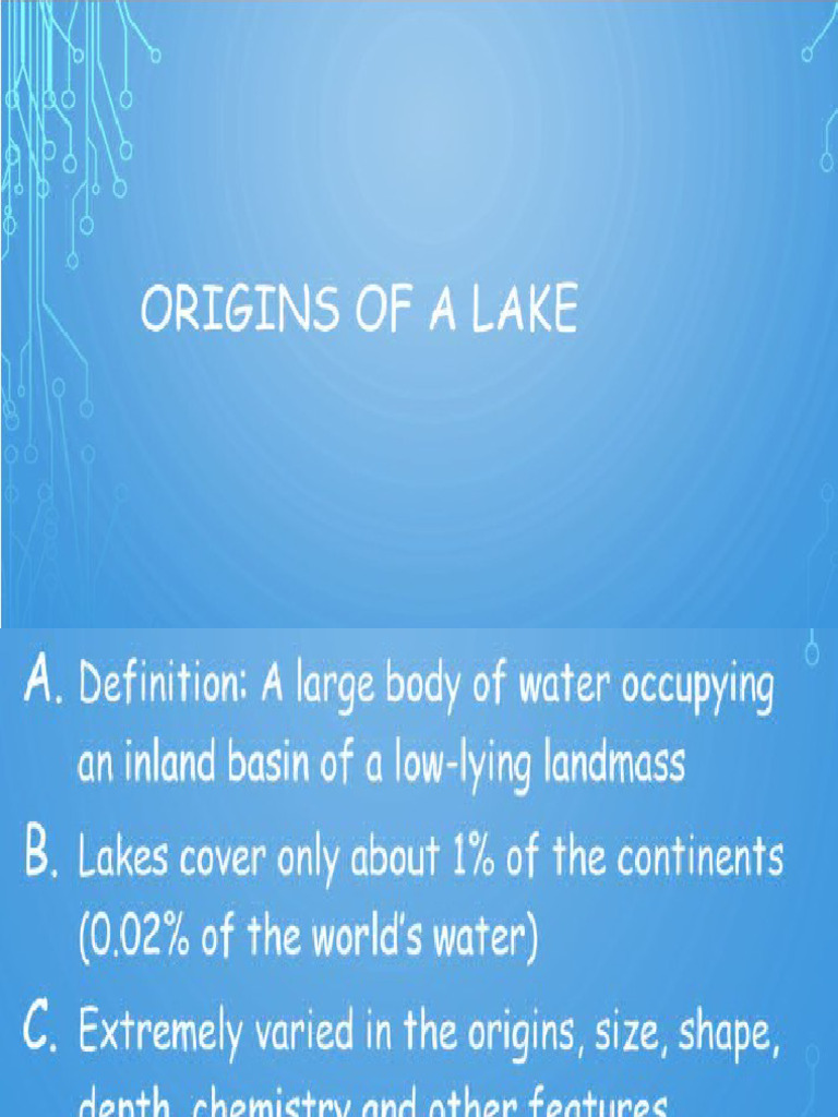 Origion of Lakes | PDF