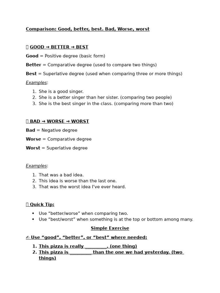 Understanding Good, Better, Best | PDF