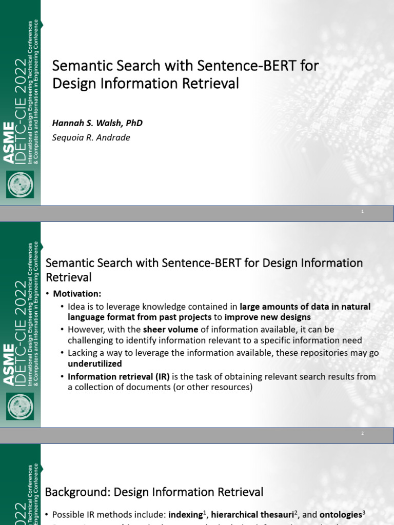Sentence-BERT for Design Information Retrieval | PDF | Information ...