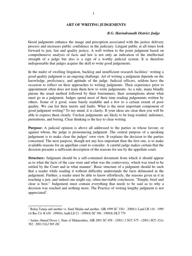 Mastering Judgment Writing Skills | PDF | Politics | Social Science