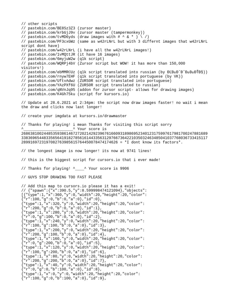 Zursor Scripts Collection and Updates | PDF | Cursor (User Interface)