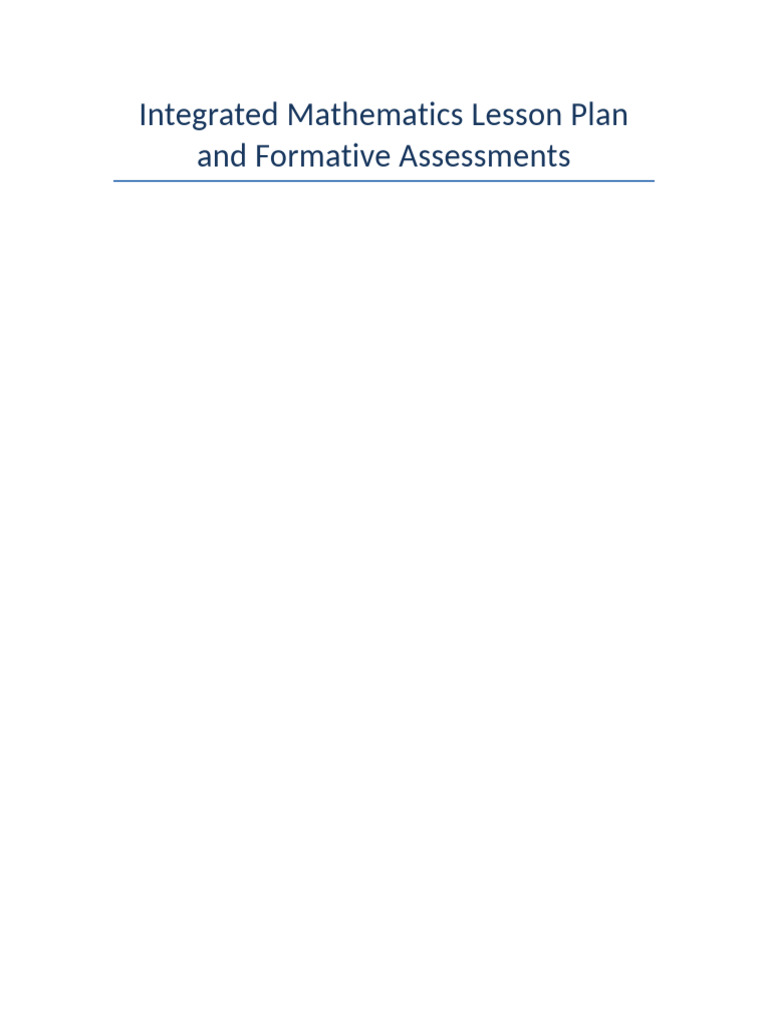 Class5 Math Fractions LessonPlan and Assessments | PDF | Educational ...