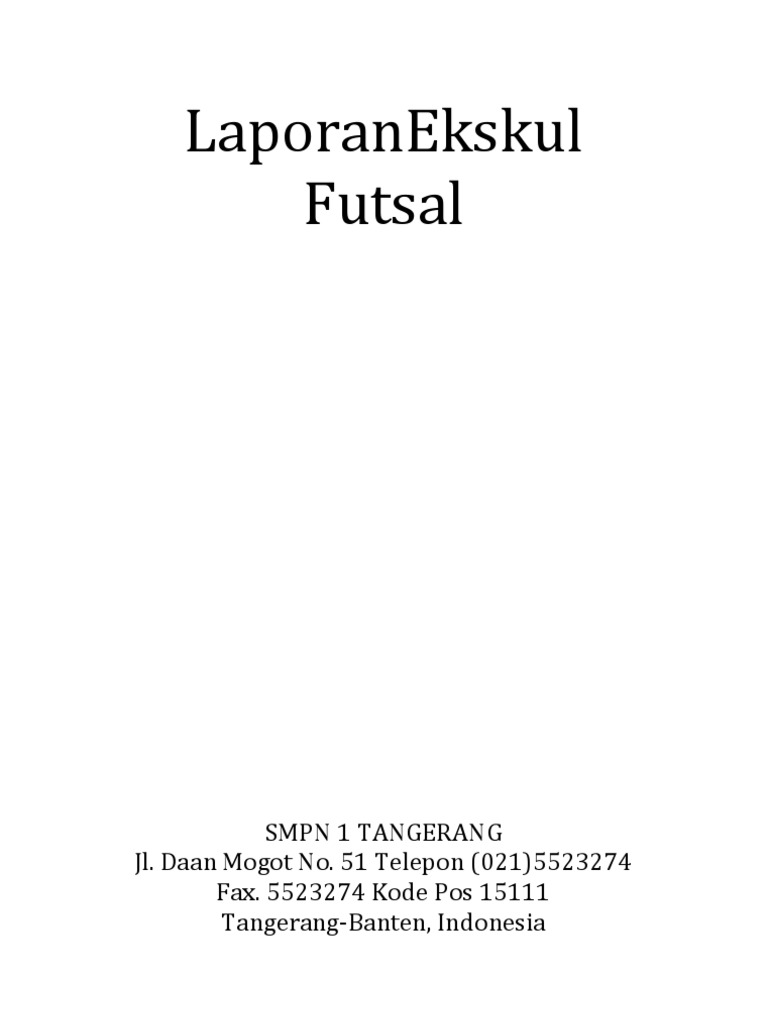 Laporan Ekskul Dadakan
