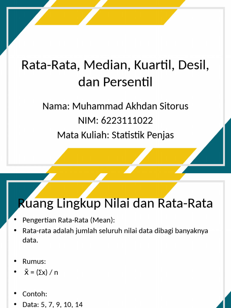 Pengertian dan Cara Menghitung Kuartil | PDF