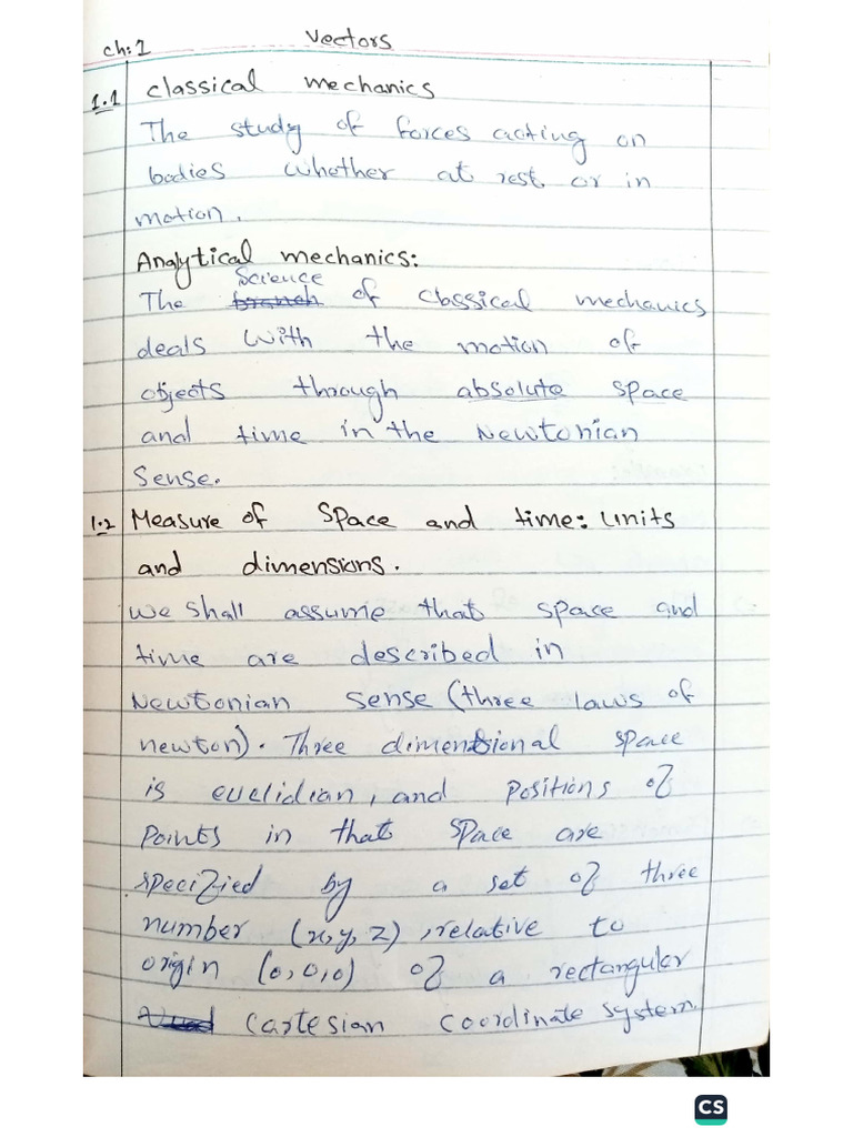 Analytical Mechanics (Notes) | PDF