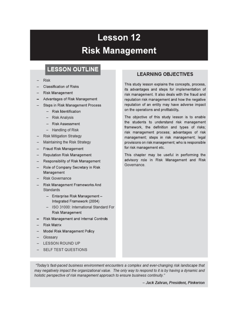 Comprehensive Risk Management Guide | PDF | Risk | Risk Management