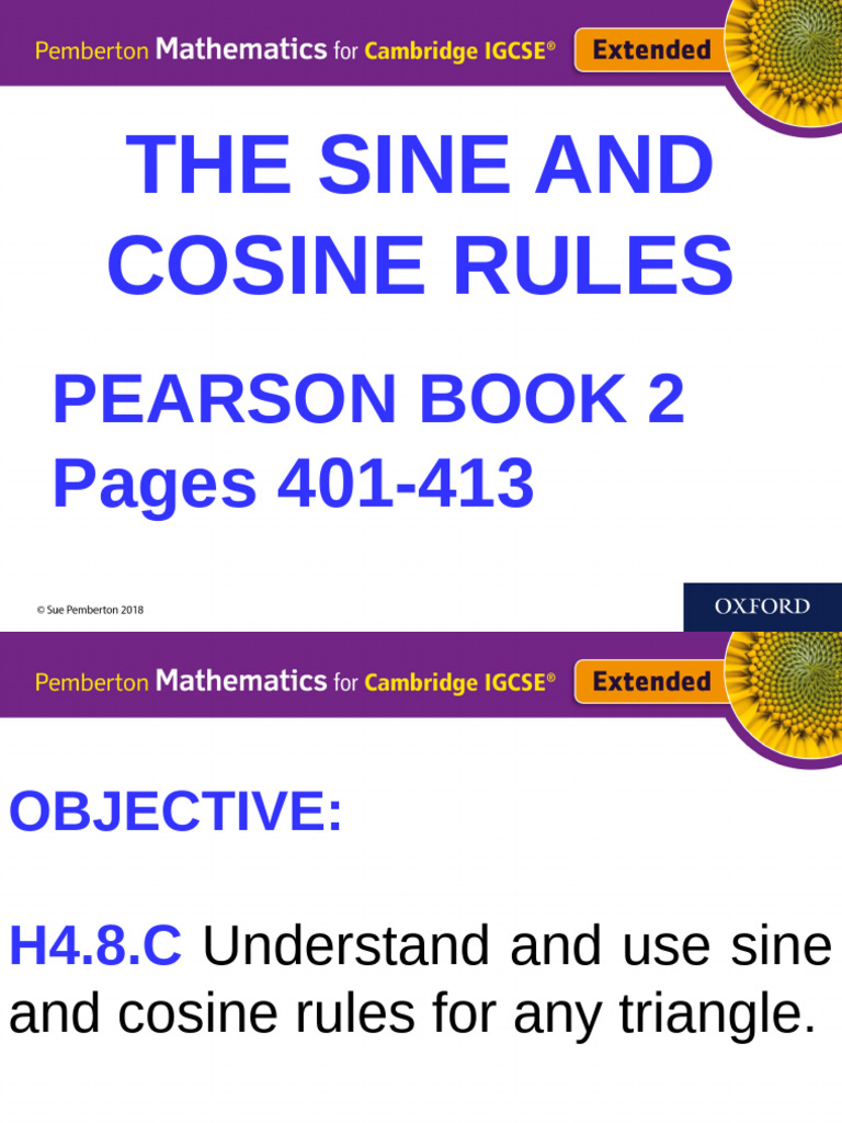 Sine and Cosine Rules Explained | PDF | Elementary Mathematics ...