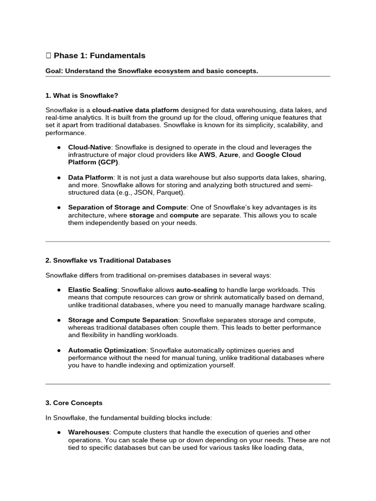 Understanding Snowflake Architecture | PDF | Scalability | Cache ...