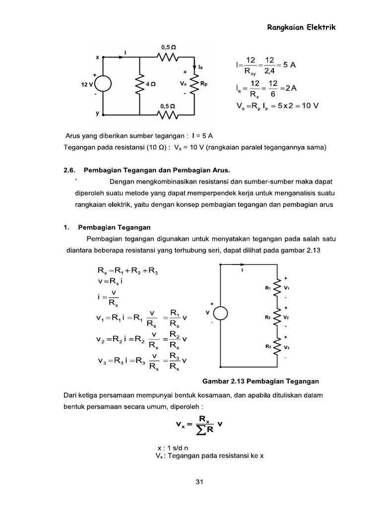 P10 Metode Pembagi Arus Dan Tegangan | PDF