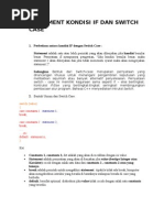 Download Statement Kondisi if Dan Switch Case by Nindya Anggi Wulandari SN86643533 doc pdf