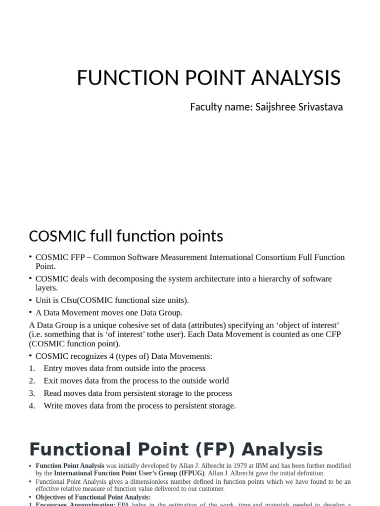Understanding Function Point Analysis | PDF | Software Development ...