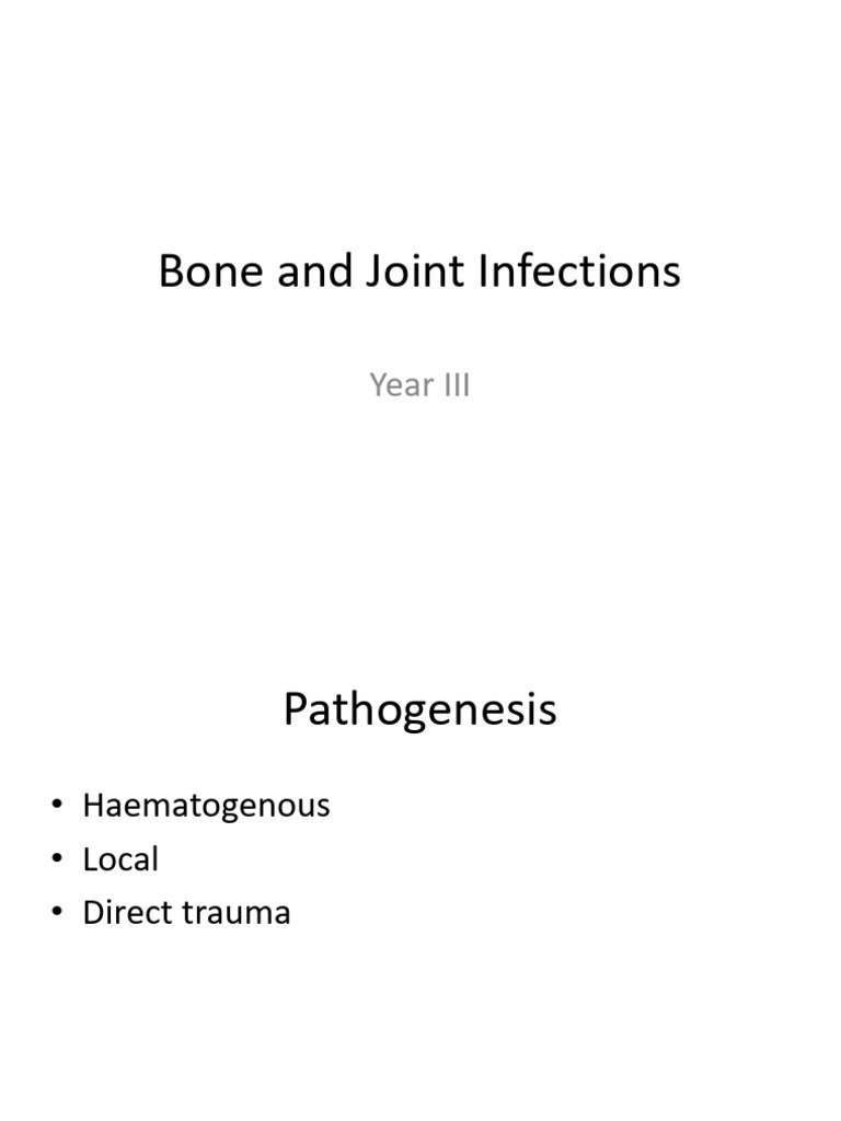 Overview of Joint Infections | PDF | Medical Specialties | Diseases And ...