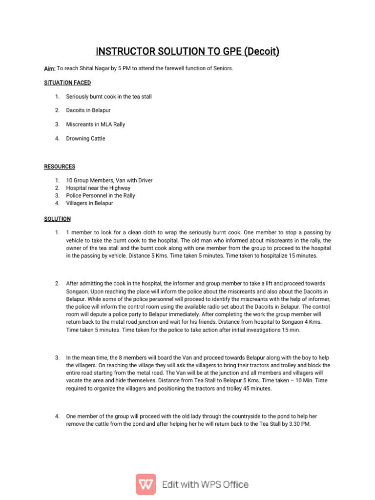 GPE Solution for Emergency Response | PDF