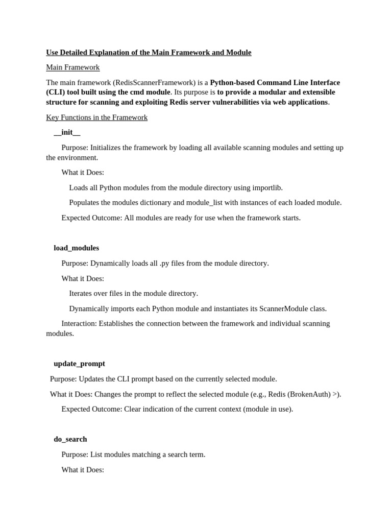 Detailed Explanation of the Main Framework and Module | PDF | World ...