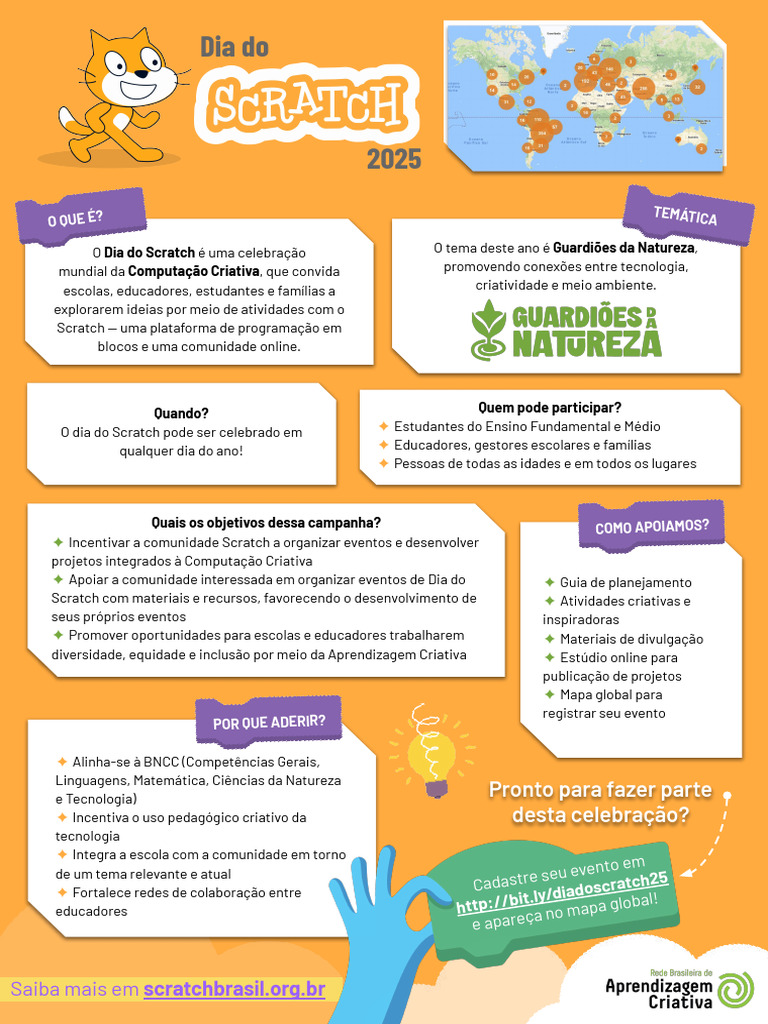 One Pager - Dia Do Scratch 2025 | PDF | Swift (linguagem de programação)