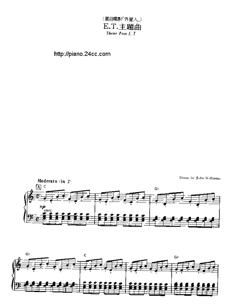 John Williams-Theme ET-SheetMusicGiant | PDF