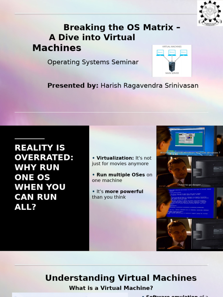 Virtual Machine PPT 1 | PDF | Virtual Machine | Virtualization