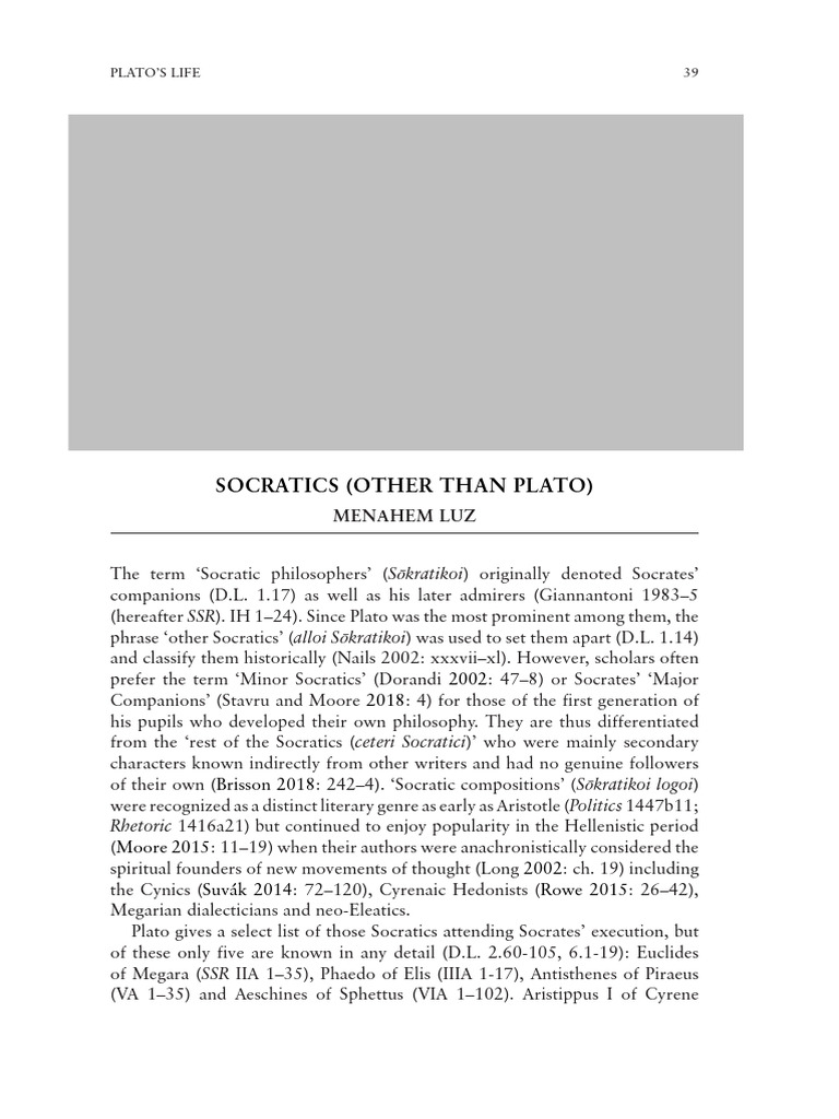 Exploring Socratic Philosophers' Influence | PDF | Socrates | Plato