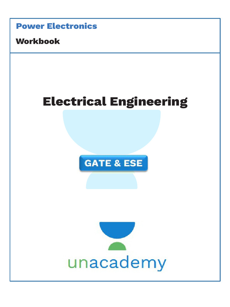 Power Electronics Workbook for GATE 2024 | PDF | Rectifier | Power Inverter