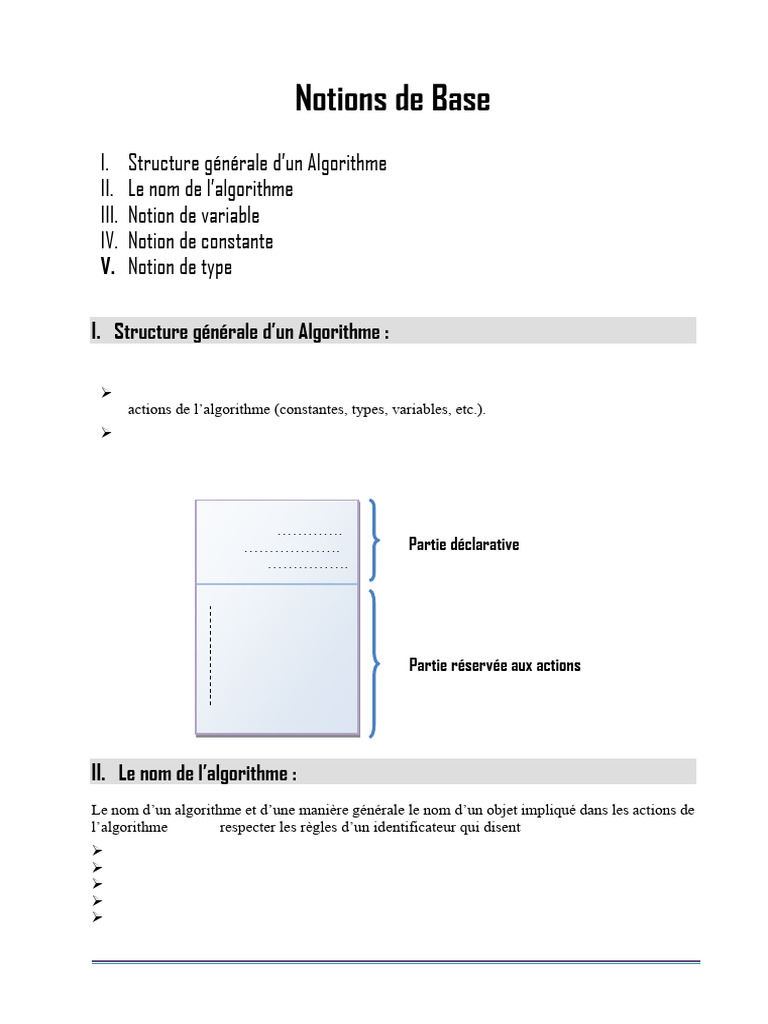 Notions fondamentales d'algorithmes | PDF | Structure de contrôle | Booléen