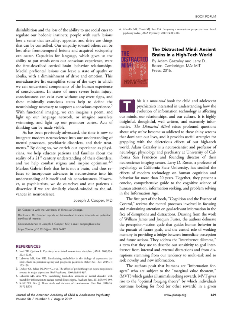 10 1016@j Jaac 2019 06 002 | PDF | Attention | Neuroscience