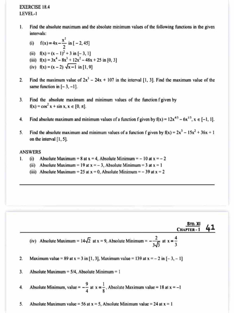 AOD - Max and Min Word Problems | PDF
