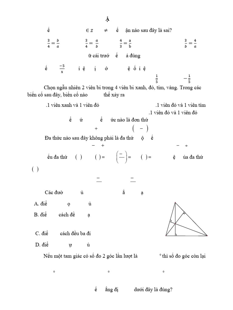De Cuong On Thi Toan 7 - 24-25 | PDF