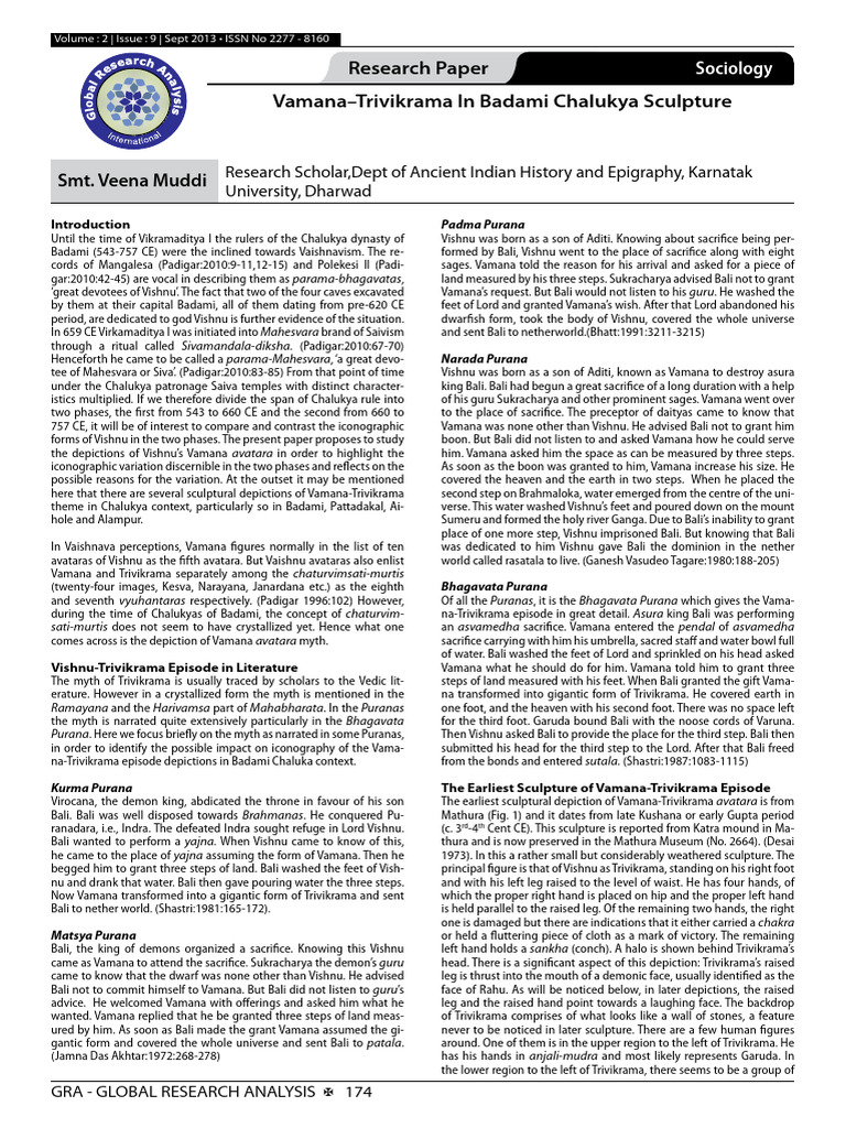 Sociology Research Paper - Vamana Deva | PDF | Vishnu | Theistic Indian ...