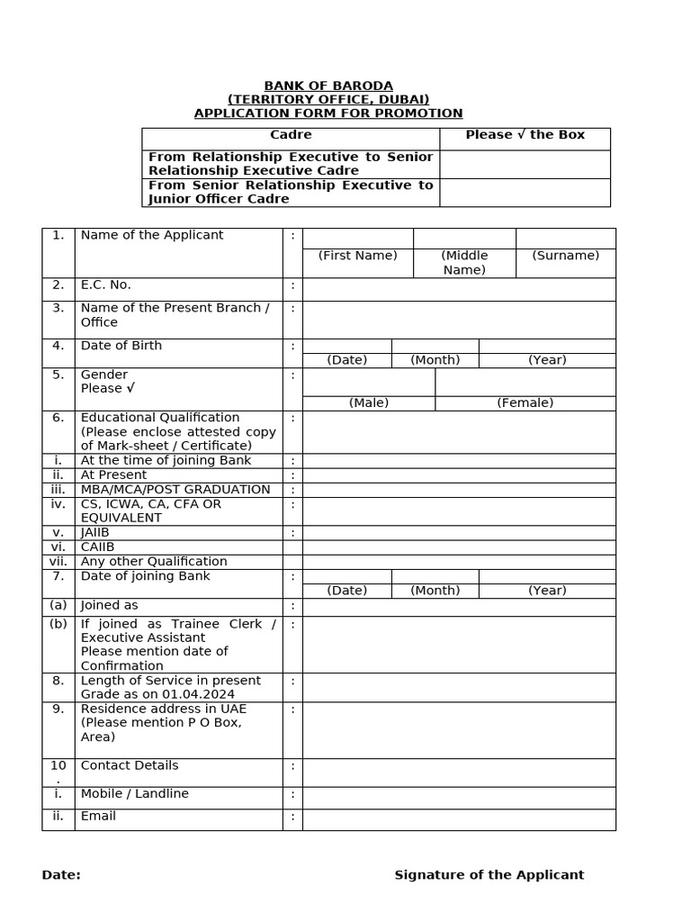 Application For Promotion (Blank Format 2024) | PDF | Justice | Crime ...