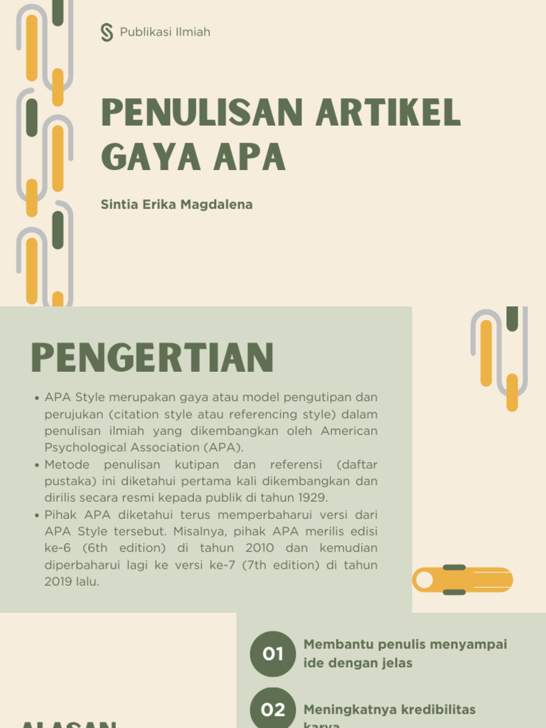 Panduan Lengkap APA Style | PDF
