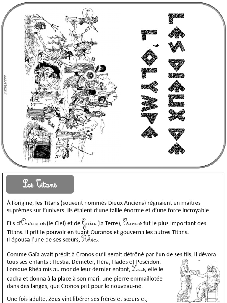 Les Dieux de l'Olympe et leurs Noms | PDF | Zeus | Divinités olympiennes
