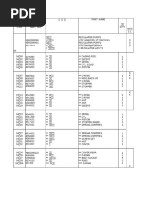 ZX200-5G液压件电子版| PDF