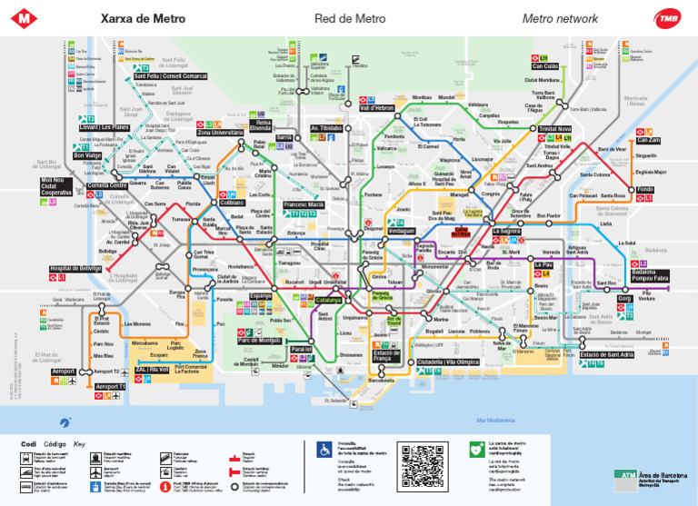 Plano de Metro Barcelona Indicaciones | PDF