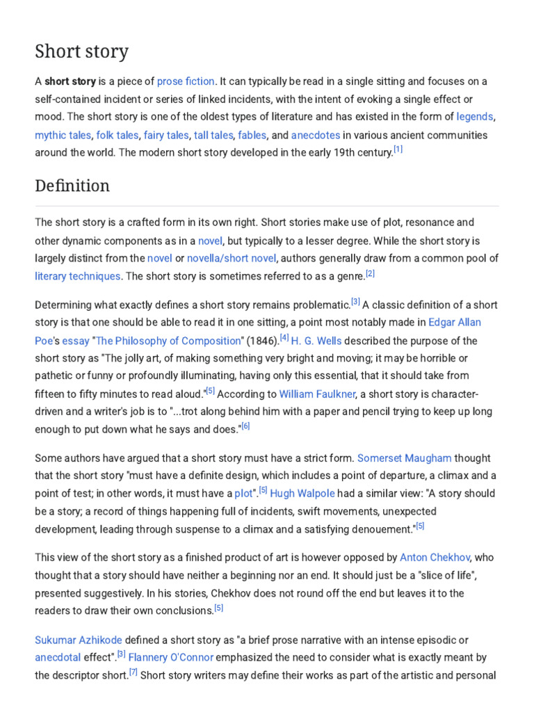 Understanding Short Stories: Definition & History | PDF | Short Stories